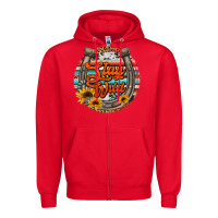 Red stay wild horseshoe Zipper Hoodie - Jasminsmagicworld