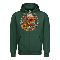 Sports Green stay wild horseshoe Zipper Hoodie - Jasminsmagicworld