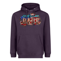 Plum American babe Heavyweight Hoodie - NancyCooperArtShop
