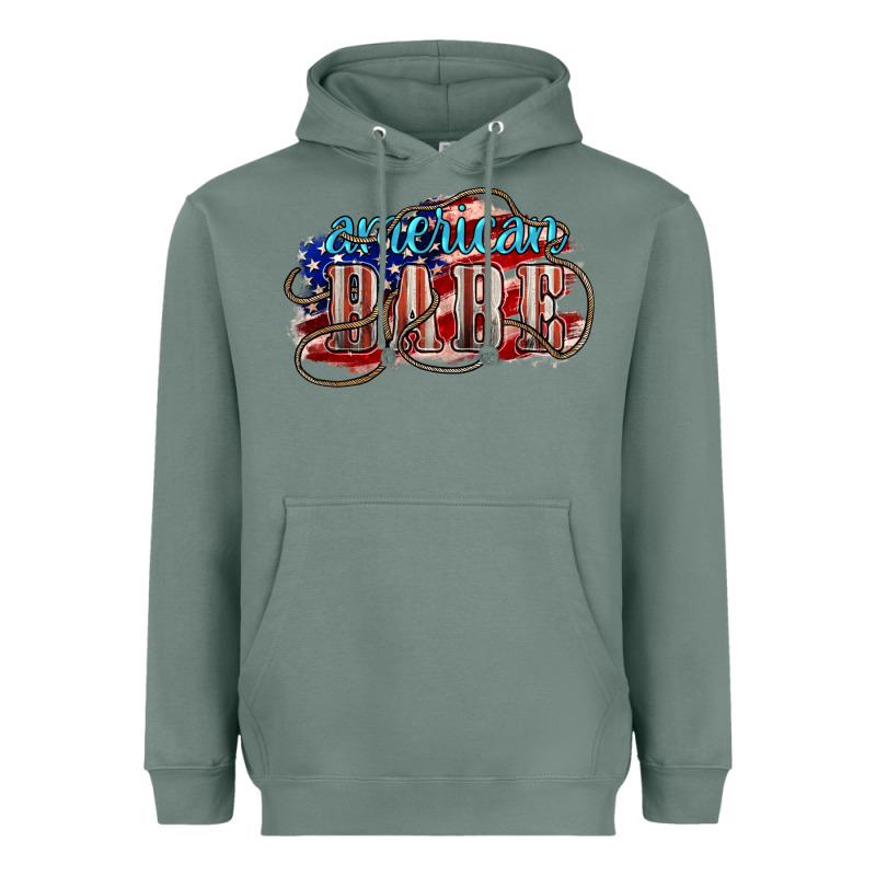 American Babe Heavyweight Hoodie by NancyCooperArtShop | Teevron