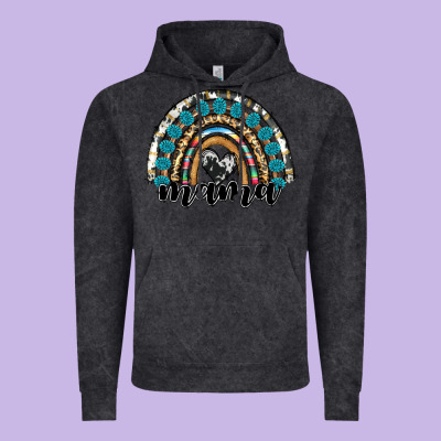 Western Mama Rainbow Vintage Hoodie Designed By Ranaportraitstore