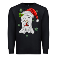Black merry christmas ghost Premium Sweatshirt - MaliasSmallBusiness