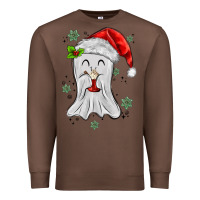 Chestnut merry christmas ghost Premium Sweatshirt - MaliasSmallBusiness