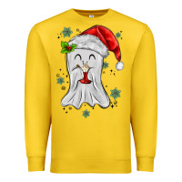 Lemon merry christmas ghost Premium Sweatshirt - MaliasSmallBusiness