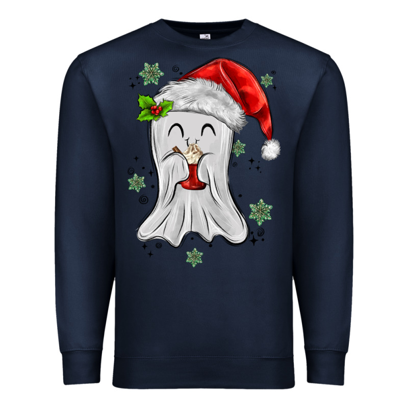 Merry Christmas Ghost Premium Sweatshirt by MaliasSmallBusiness | Teevron