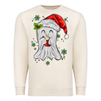 Sandshell merry christmas ghost Premium Sweatshirt - MaliasSmallBusiness