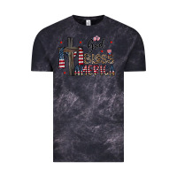 Cloud Black god bless america Vintage Tee - CowhideDigitalArt