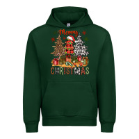 Forest Green Merry Christmas with western trees Urban Hoodie - NancyCooperArtShop