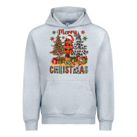 Heather Grey Merry Christmas with western trees Urban Hoodie - NancyCooperArtShop