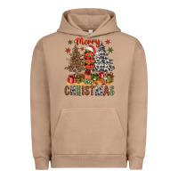 Pigment Burro Merry Christmas with western trees Urban Hoodie - NancyCooperArtShop