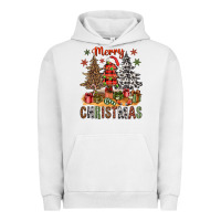 Pigment Lunar Rock Merry Christmas with western trees Urban Hoodie - NancyCooperArtShop