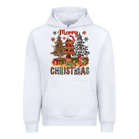 White Merry Christmas with western trees Urban Hoodie - NancyCooperArtShop