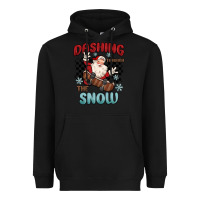 Black dashing through the snow Heavyweight Hoodie - MaliasSmallBusiness
