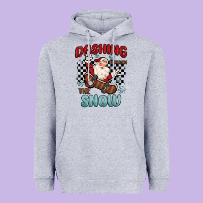 Dashing Through The Snow Heavyweight Hoodie Designed By Maliassmallbusiness