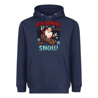 Navy dashing through the snow Heavyweight Hoodie - MaliasSmallBusiness