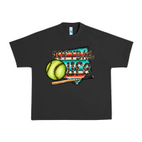 Pigment Black softball life Urban Heavy Tee - CowhideDigitalArt