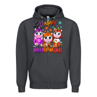 Smoke Happy Hallothanksmas unicorns Zipper Hoodie - NancyCooperArtShop