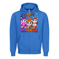True Royal Happy Hallothanksmas unicorns Zipper Hoodie - NancyCooperArtShop