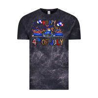 Cloud Black western hello fourth of july trucks Vintage Tee - FaDigitalArtStudio