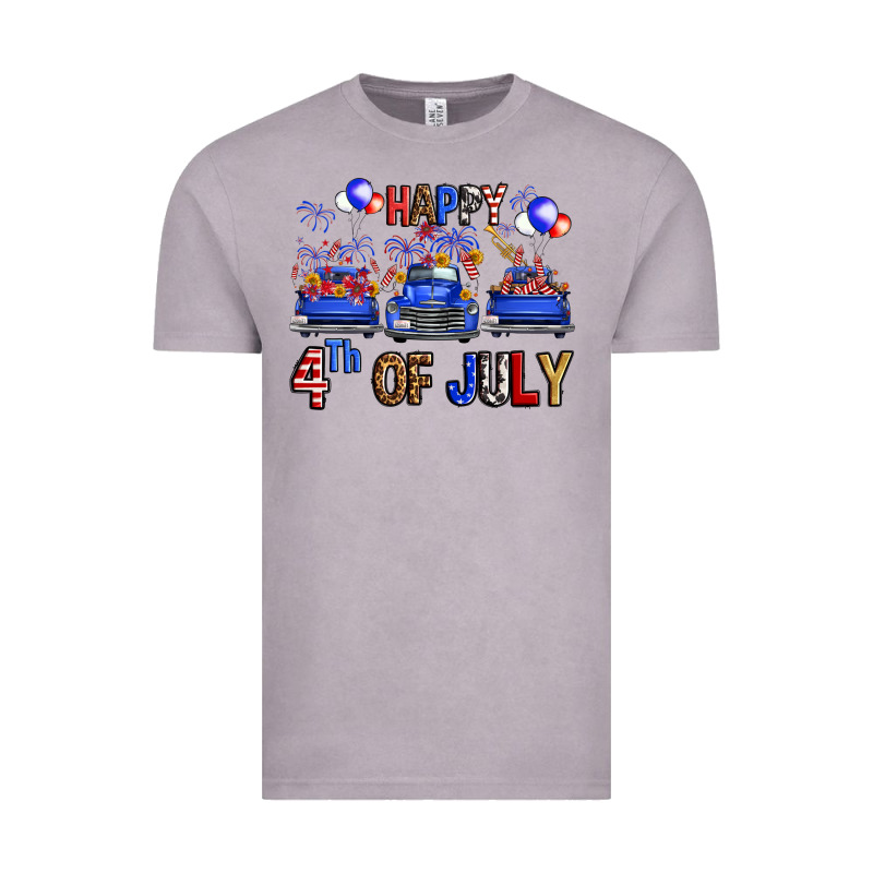 Western Hello Fourth Of July Trucks Vintage Tee by FaDigitalArtStudio | Teevron