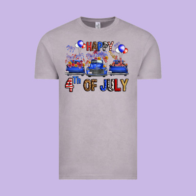 Western Hello Fourth Of July Trucks Vintage Tee Designed By Fadigitalartstudio