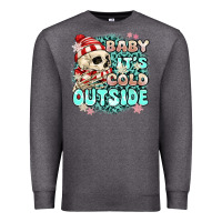 Charcoal Heather baby its cold outside skeleton Premium Sweatshirt - MaliasSmallBusiness