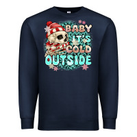 Navy baby its cold outside skeleton Premium Sweatshirt - MaliasSmallBusiness