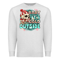 Oatmeal Heather baby its cold outside skeleton Premium Sweatshirt - MaliasSmallBusiness