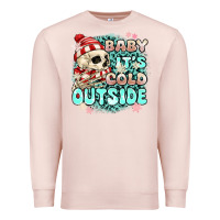 Pale Pink baby its cold outside skeleton Premium Sweatshirt - MaliasSmallBusiness