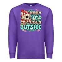Purple baby its cold outside skeleton Premium Sweatshirt - MaliasSmallBusiness