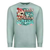 Seafoam baby its cold outside skeleton Premium Sweatshirt - MaliasSmallBusiness