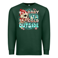 Sports Green baby its cold outside skeleton Premium Sweatshirt - MaliasSmallBusiness