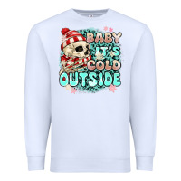 White baby its cold outside skeleton Premium Sweatshirt - MaliasSmallBusiness