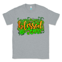 Heather Grey blessed with  shamrocks Classic Tee - AdoDesignShop
