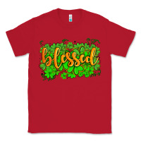 Red blessed with  shamrocks Classic Tee - AdoDesignShop