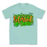 Seafoam blessed with  shamrocks Classic Tee - AdoDesignShop