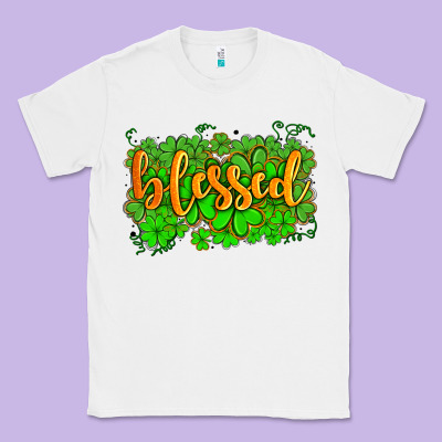 Blessed With  Shamrocks Classic Tee Designed By Adodesignshop