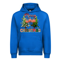 Cobalt Merry Christmas flamingo Urban Hoodie - texasbilliewilder
