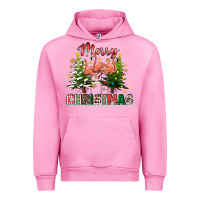 Fuchsia Pink Merry Christmas flamingo Urban Hoodie - texasbilliewilder