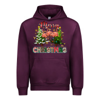 Mauve Wine Merry Christmas flamingo Urban Hoodie - texasbilliewilder