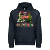 Navy Merry Christmas flamingo Urban Hoodie - texasbilliewilder