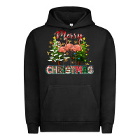 Pigment Black Merry Christmas flamingo Urban Hoodie - texasbilliewilder