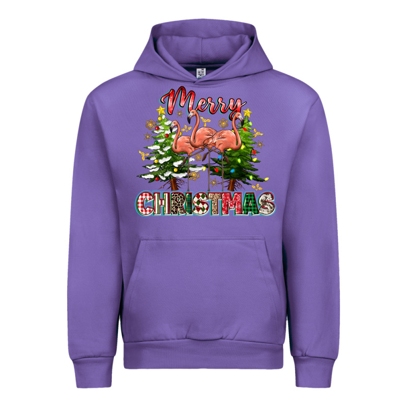 Merry Christmas Flamingo Urban Hoodie by texasbilliewilder | Teevron
