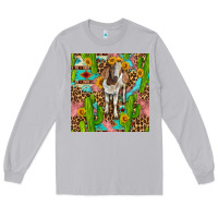 Moon Dust western boer goat seamless pattern Long Sleeve Tee - BundleAndBundleShop