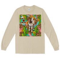 Mushroom western boer goat seamless pattern Long Sleeve Tee - BundleAndBundleShop