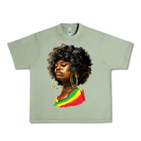 Oil Green juneteenth black women Urban Heavy Tee - HRA Design Shop