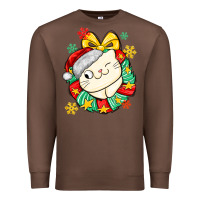 Chestnut Christmas wreaths cat Premium Sweatshirt - MaliasSmallBusiness