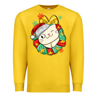 Lemon Christmas wreaths cat Premium Sweatshirt - MaliasSmallBusiness