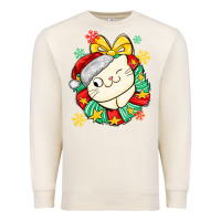 Sandshell Christmas wreaths cat Premium Sweatshirt - MaliasSmallBusiness