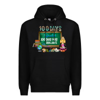 Black 100 days smarter 100 dias mas brillante Premium Hoodie - SublimationCraftShop